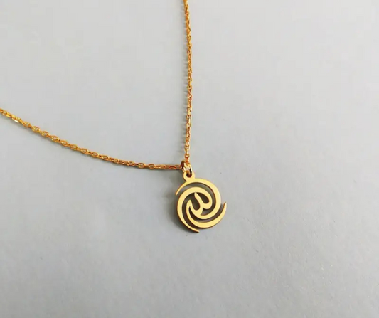 Arabic Calligraphy Pendant Necklace – Elegant Copper Islamic Jewelry for Women