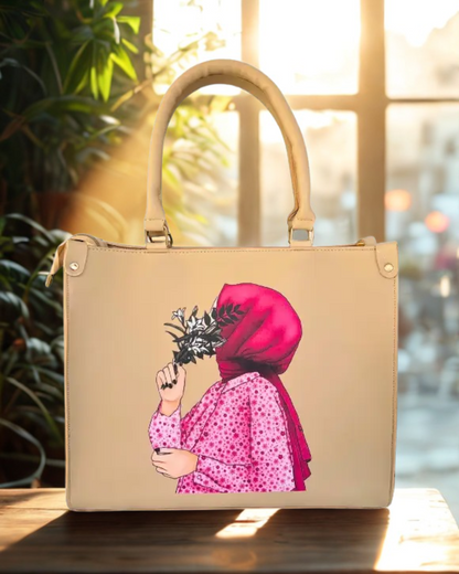 Elegant Printed Tote Handbag – Stylish Women’s Shoulder Bag with Artistic Design (Available in Multiple Colors)