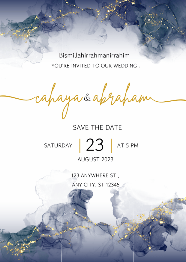 Elegant Wedding Invitation Card – Customizable Digital Design