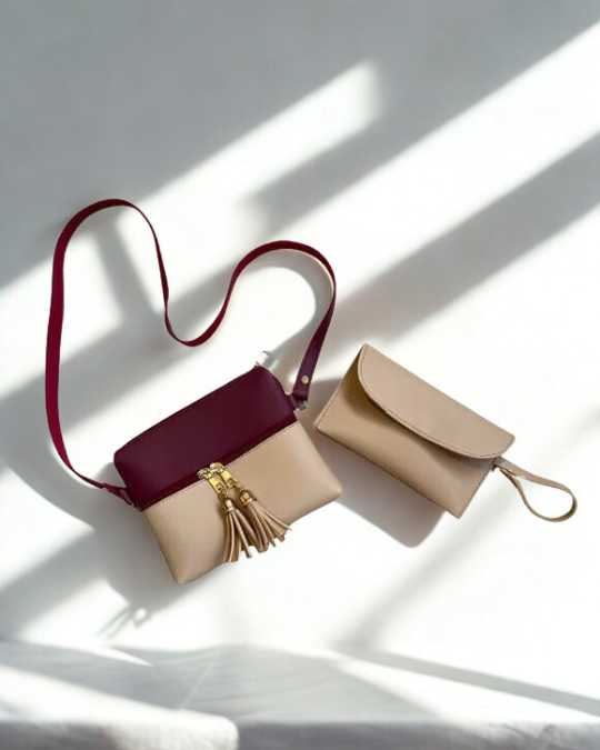 Elegant 3-in-1 Women’s Tote Bag Set – Large Shoulder Bag, Mini Crossbody & Wallet (Available in Multiple Colors)