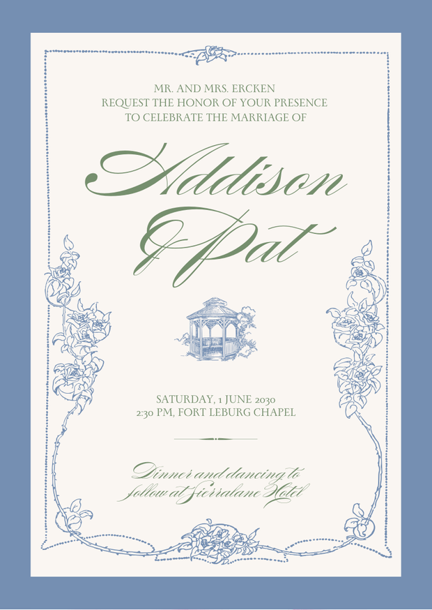 Elegant Wedding Invitation Card – Customizable Digital Design