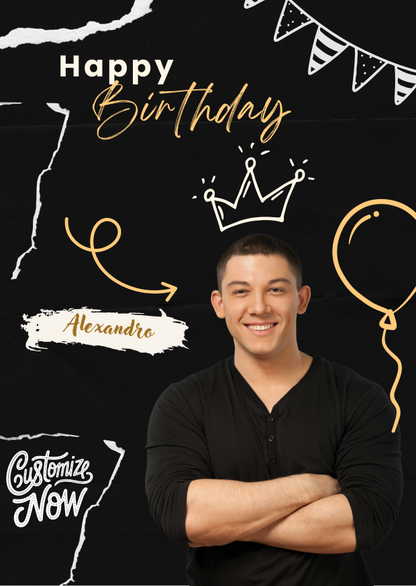 Birthday Digital Personalized Greeting Card – Custom Design