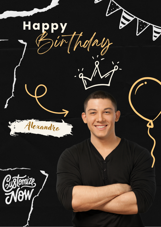 Birthday Digital Personalized Greeting Card – Custom Design