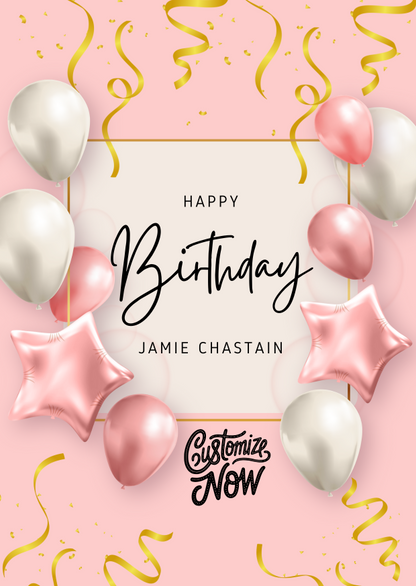 Birthday Digital Personalized Greeting Card – Custom Design