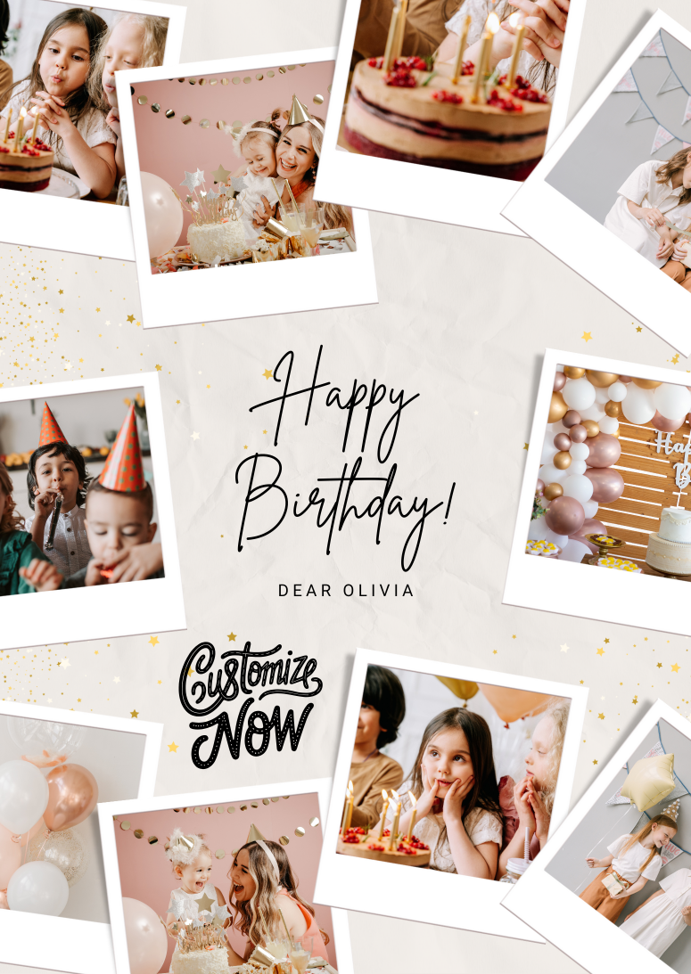 Birthday Digital Personalized Greeting Card – Custom Design