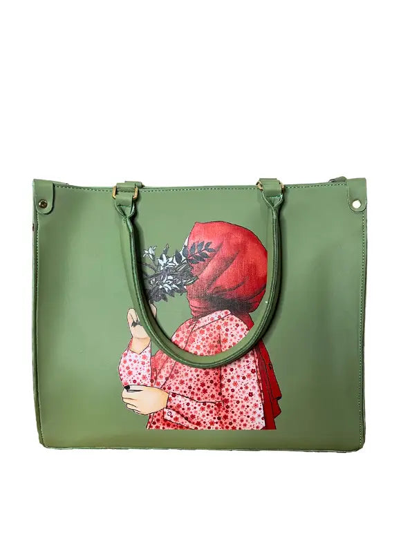 Elegant Printed Tote Handbag – Stylish Women’s Shoulder Bag with Artistic Design (Available in Multiple Colors)