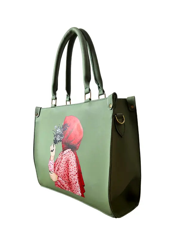 Elegant Printed Tote Handbag – Stylish Women’s Shoulder Bag with Artistic Design (Available in Multiple Colors)